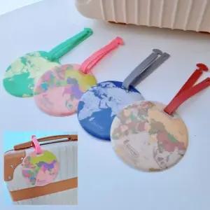 [라일리] Rly 캠핑 가방 네임텍 세계지도 원형 터그 캐리어