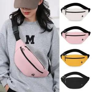 [라일리] Rly 컬러포인트 라운드 캐주얼 힙색 크로스백 데일리