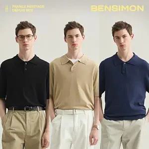 [벤시몽]남성 비스코스 하프 카라 니트 3종