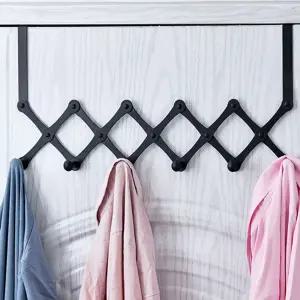 (모두) 문틈 거치형 자바라 옷걸이행거 후커 선반 헹거 용품 미니 길이조절 도어 방문