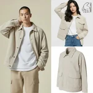 [백화점출고] 노르디스크 자켓 남자 여성 글램퍼 코듀로이 라이트 그레이 봄 가을 간절기 숏 점퍼