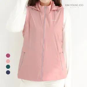 김영주스포츠 여성 스판후드조끼 KRWV8017 봄 여름 가을 골프 트래킹 산책 데일리베스트