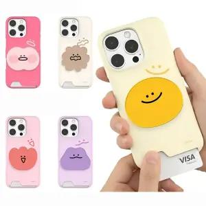 갤럭시 S26 S25 S24 울트라 플러스 말랑베이직 카드수납 케이스 + 스마트톡 그립 톡홀더 슬림형