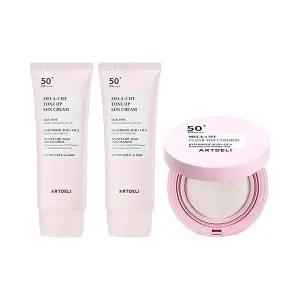 아트델리 멜라컷 톤업 선크림 50ml x2 + 선쿠션 15g