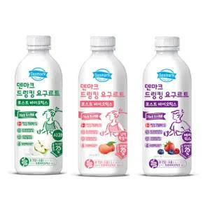 덴마크 드링킹요구르트 750mLx6병(사과2+복숭아2+베리믹스2)혼합무배