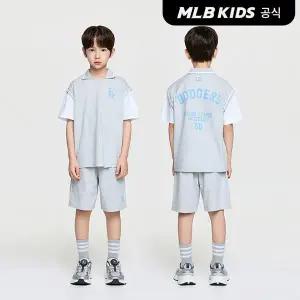 [MLB키즈](공식)26SS 스포티브 바시티 레이어드 티셔츠세트 LA (L.Melange Grey) 7AS1V0363-07MGL