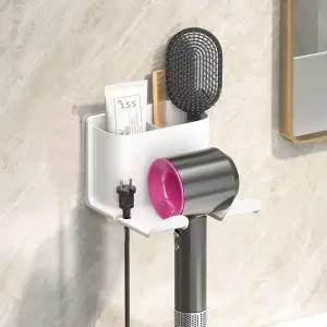 일상의결 드라이기 거치대 무타공 걸이 홀더 2칸 화이트