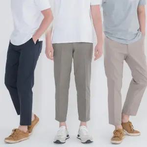 린넨 테이퍼드 핏 밴딩 팬츠 여름 남자 마 바지 남성 쿨 아이스 슬랙스 시원한