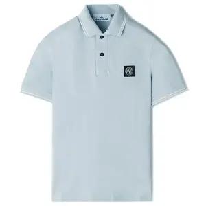 [스톤아일랜드] 스톤 슬림 PK 반팔 카라 티셔츠 스카이블루 92059628