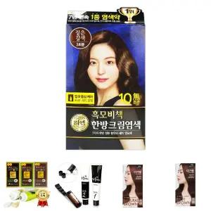 리엔 흑모비책 한방 새치염색크림 짙은갈색 3회분/머리/샴푸/바르는/샴푸형/흰머리/헤어/여성/남성