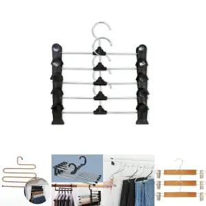 대형 5P 고급형 바지 걸이 집게/간편/슬림/걸이/논슬립/미끄럼방지/행거/치마/멀티/기능성/앵글/다용도