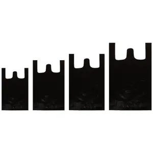 검정 비닐 봉투 특대형 100매 검은 봉지/손잡이/세트/대용량/묶음/마트/쇼핑/포장/일회용/시장/업소/용