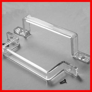 2PC 아크릴 손잡이, 유기 유리 투명 보관 캐비닛 서랍, 크리스탈 가구 및