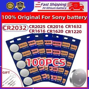 소니 CR2032 시계 배터리 cr 2032 2025 CR 2016 CR2025 CR1616 CR1620 CR1220 cr2016 CR1632 버튼 셀 100개