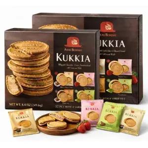 총64개 쿠키아 샌드 쿠키 (32입2세트/박스당249.6g) 4가지맛 디저트 티타임 홈카페 커피간식 다과 디저트