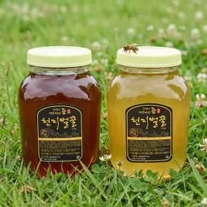 국내산 사양 천지벌꿀 선물세트 잡화꿀 2.4kg 아카시아꿀 사양벌꿀