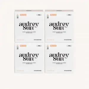 오드리선 유기농 순면 생리대 비건 패드 중형 14p 4팩 MNS