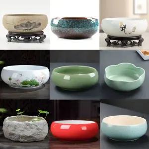 인테리어 대형수반 화분 수반 무구멍 도자기