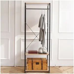 철제원목 실속행거60 미니행거 공간활용 수납 견고