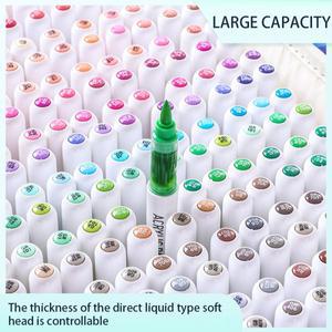 96/192/240색상 직접 액체 아크릴 물감 브러쉬 마커 펜 그림 세라믹 유리 DIY 미술 용품 문구 LANGUO용