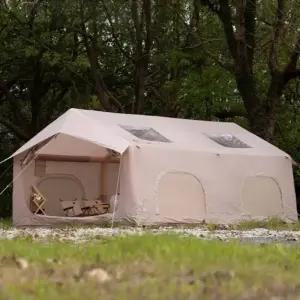 빠른 자동 설치 에어 텐트 침실 두 개 거실 하나 해변 넓은 공간 야외 캠핑 장비