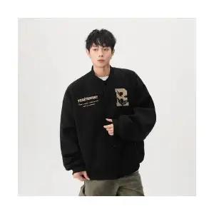 남성 캐주얼 빈티지 봄 오버핏 재킷 상의 자수 커플 야구복 레터링 점퍼 트렌드 남녀 항공 스포M1