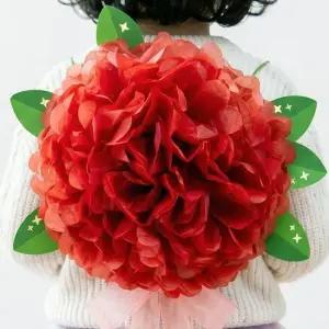 가정의 달 대형 카네이션 꽃 종이 배낭 만들기 DIY 키트 꽃 장식 대왕카네이션