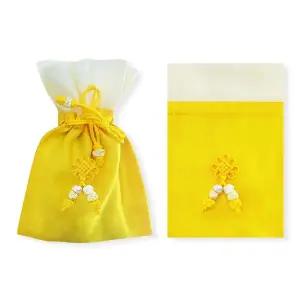복주머니(노랑) 복주머니 선물포장 예쁜포장지 구디백 답례품 포장 생일