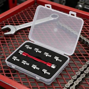 전문 오토바이 스포크 렌치 세트 5.0-6.8mm 니플에 적합 휠 정렬, 도로변 및 상점 유지보수용 논슬립 그립