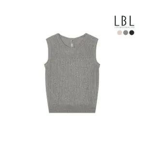 엘비엘 LBL 26SS 프렌치린넨 블렌디드 슬리브리스 니트 3종 1224657