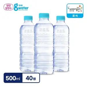 웅진식품 가야G워터 무라벨 500ml X 40병 직배송 생수