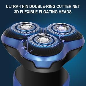 호환 남성용 전기 면도기 3중날 휴대용 전문가용 가정용 인체공학적 손잡이 초성능