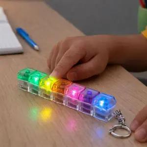 [콩심팥심]자광 딸깍이키링 키캡 LED일자6구 테트리스게임1p