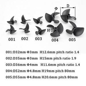 호환 RC 보트 프로펠러 포지티브  리버스 3날 나일론 DIY 모델 패들 (3mm/4mm/4.8mm 샤프트용)