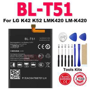 배터리 LG 호환 K42 K52 LMK420 휴대 전화 +  도구 용 새 4000mAh BL-T51