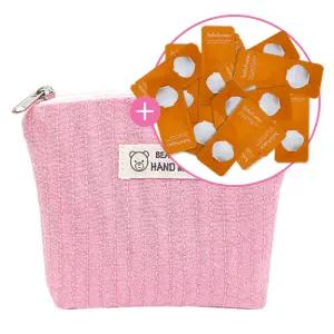 핸드메이드 동전파우치 핑크누빈 (설화수 진설크림1mlx12매)S