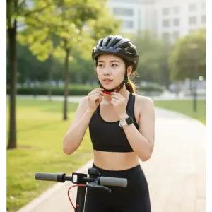 자전거 오토바이 킥보드 헬멧 턱끈 보호대 쓸림 방지 패드 레드