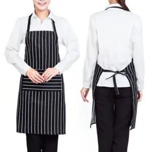 심플한 검정 줄무늬 주방 앞치마 주방앞치마 청소앞치마 앞치마 미술 화방