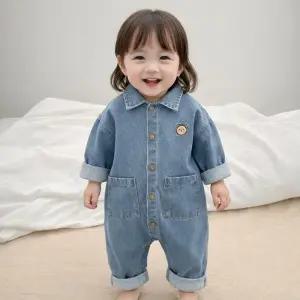 [조이멀티][조이멀티] 베어와펜 남아여아 데님 긴팔 우주복 점프슈트 206077