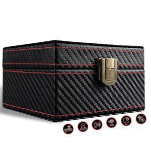 자동차 키에 대 한 패러데이 상자 키 Fob 수호자 가죽 신호 차단기 도난 방지 RFID