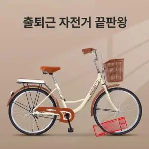 클래식자전거 출퇴근 여성 자전거 바구니 20인치