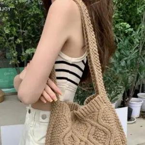 [라일리] Rly 백 밀짚 라탄 크로스 숄더 여름 동남아 가방 니트