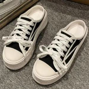 [라일리의류] Rly 여성 키높이 운동화 뮬 스니커즈 발편한 신발 블랙