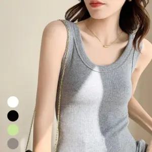 [라일리의류] Rly 이너나시 면 민소매 망고나시 나시티 여성 골지