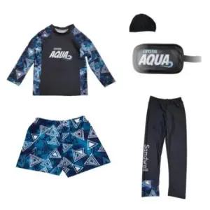 초등학생수영복 크리스탈아쿠아 5종 kc인증 남아래쉬가드 남아수영복 래쉬가드세트 생존수영복 세트