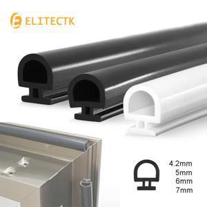 하단 너비 5/6/7mm 실리콘 씰링 스트립 브리지 알루미늄 도어/창 밀봉 플라스틱 에너지 절약 가스켓 Weatherstrip