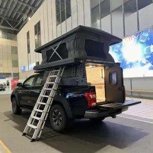 오프로드 트럭 텐트 - 대형 하드 쉘 팝업 캠퍼로 풀사이즈 픽업 600파운드 용량의 익스트림 듀티 알루미늄