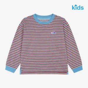 [노스페이스키즈]노스페이스 키즈 키즈 플레이온 스트라이프 긴팔 티 SPICY_ORANGE NT7TS02U