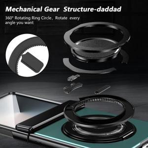 삼성 갤럭시 Z 플립 7 6 5 4 3 5G용 360도 회전 마그네틱 링 홀더 힌지 폰 케이스, 후면 스크린 보호 기능,