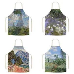 앞치마 주방 요리 주방복 작업 모네 아트 유화 미술 학생 문학 모리 스튜디오 성인 민 허리 턱받이
